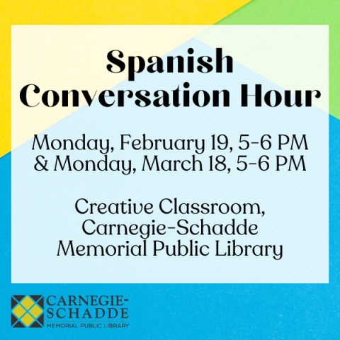 Spanish Converstion Hour February through March 2024 slide 600x600