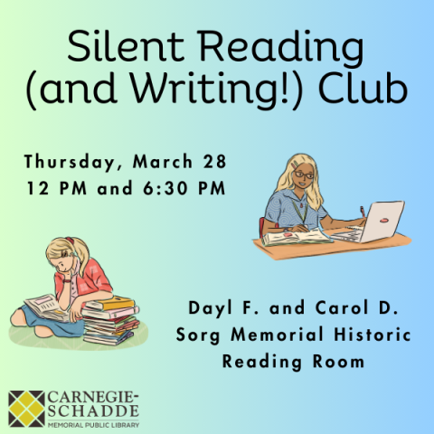 Silent Reading and Writing Club March 2024 slide