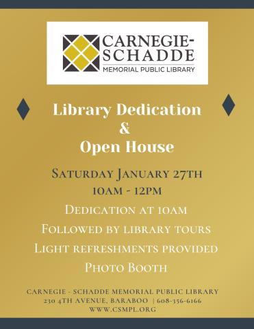 Dedication and Open House flyer