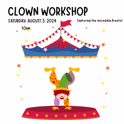 Clown dancing on hands for clown workshop