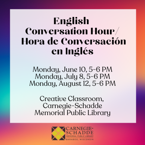 English Conversation Hour June through August 2024