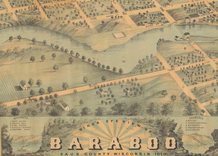 baraboo map 1870