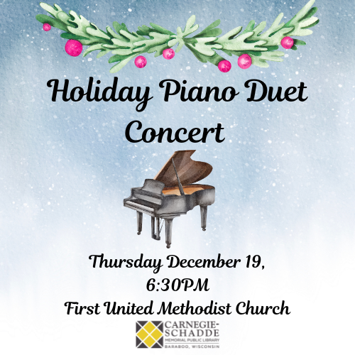 Holiday Piano Duet Concert December 19, 2024