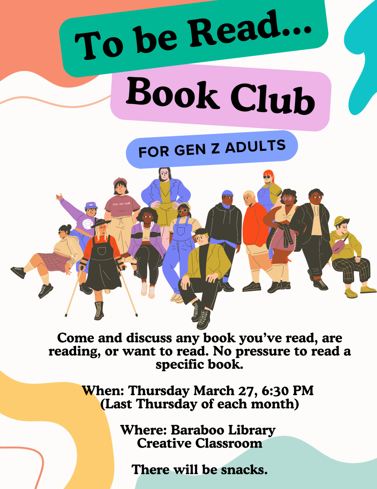 To Be Read- Book Club for Gen Z Adults