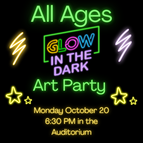 All Ages Glow in the Dark Art Party